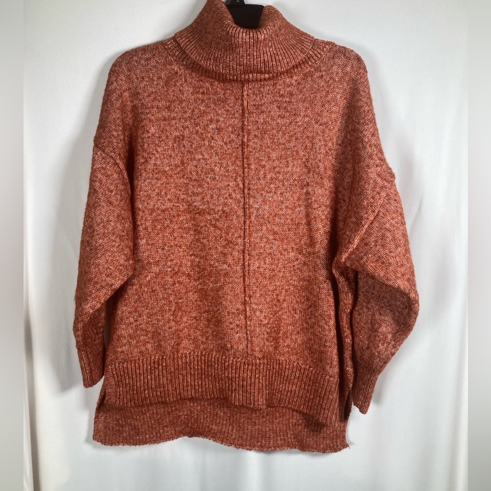 Cozy Rust “Mod On Trend” Turtleneck Sweater One Size (S-L)